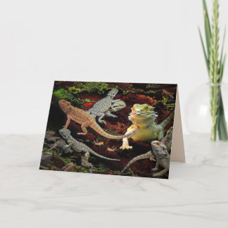 Lizards galore-hälsningskort helgkort