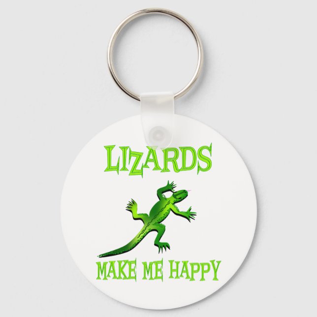 Lizards gör mig Lycklig Nyckelring (Framsida)