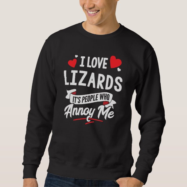 Lizards - I Kärlek Lizards Lång Ärmad Tröja (Framsida)