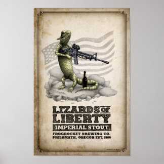 Lizards of Liberty Imperial Stout Poster