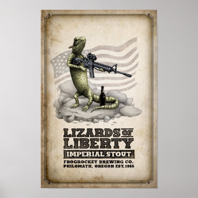 Lizards of Liberty Imperial Stout Poster (Framsidan)