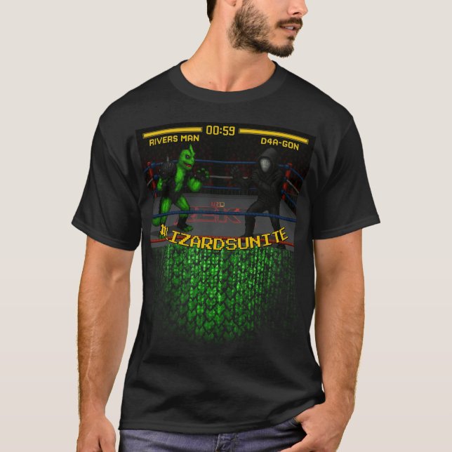 #LIZARDSUNITE "Rivers VS DRA- G0N" IRL REKT T Shirt (Framsida)