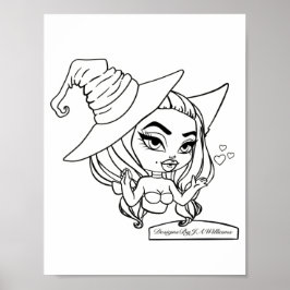 Lizbeth Färg din egen Poster