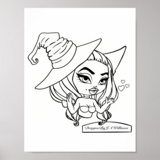 Lizbeth Färg din egen Poster