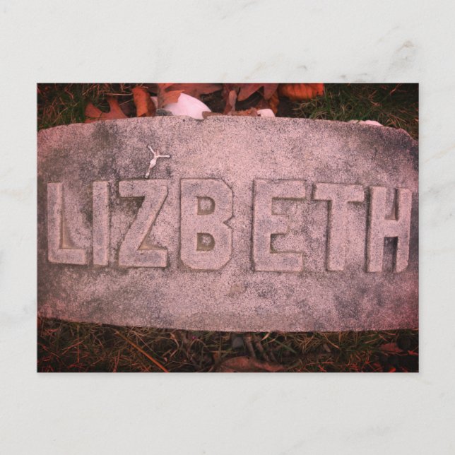 Lizzie Borden Grave Marker - Fallfloden, MORSA Vykort (Framsida)