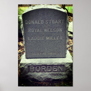 Lizzie Borden Hund Headstone Poster