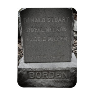Lizzie Borden Hund Headstone -"Sömpande hand" Magnet