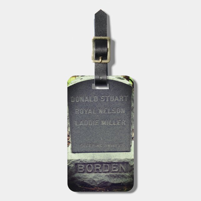 Lizzie Borden Pet Gravestone Bagagebricka (Vertikal Framsida)