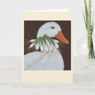 Lizzie the Duck folded greeting card Kort