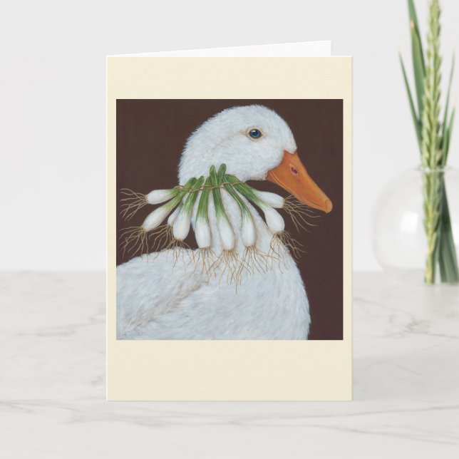 Lizzie the Duck folded greeting card Kort (Framsida)