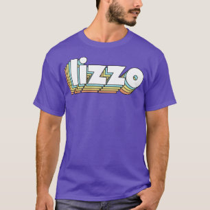 Lizzo Retro Rainbow Typografi Urblekt Stil T Shirt