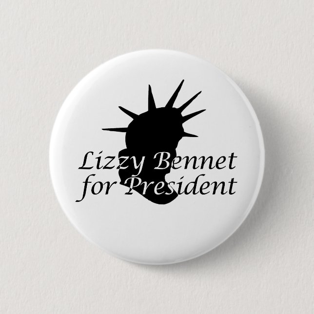 Lizzy Bennet för president Knapp (Framsida)