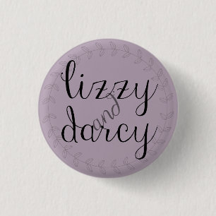 Lizzy & Darcy klämmer fast för Jane Austen Knapp