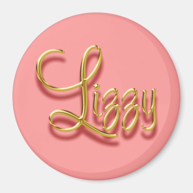 Lizzy guld Magnet (Framsidan)