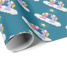 Lizzy's People Änglar Heliga Natt Wrapping Papper Presentpapper