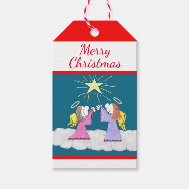 Lizzy's People Änglar Heliga Nattgåva Märkre Presentetikett (Framsidan)