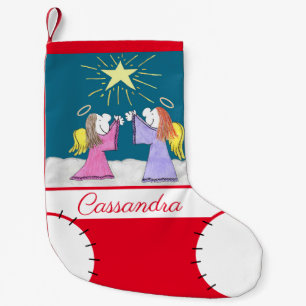 Lizzy's People Änglar Heliga Night Stocking Liten Julstrumpa