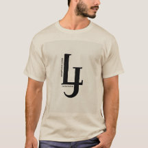 LJ Fashion Monogram T-Shirt - Minimalistiskt svart