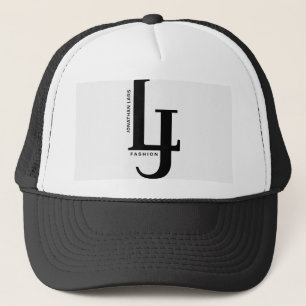 LJ Fashion Monogram Trucker Hatt - Minimalistisk S Keps