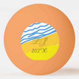 LJ Monogram Elegant Modern Beach Wedding Pingisboll