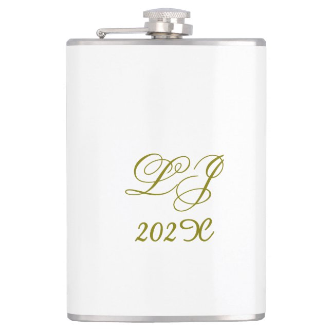 LJ Monogram Elegant Modern Bröllop Fickplunta (Framsidan)