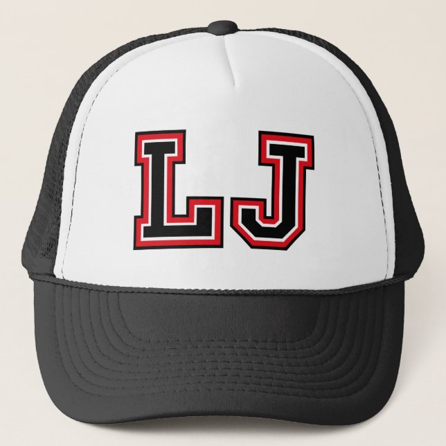"LJ" Monogram-Truckerkeps Keps (Framsida)