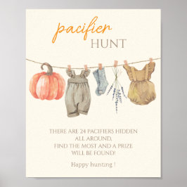 Ljakt på Pumpkin Fall Clothes Girl Nappar Poster
