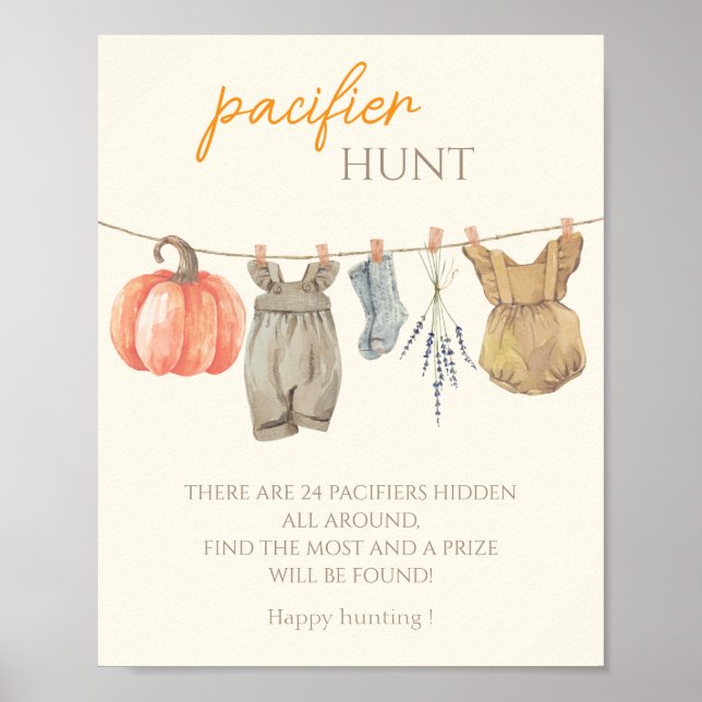 Ljakt på Pumpkin Fall Clothes Girl Nappar Poster (Framsidan)