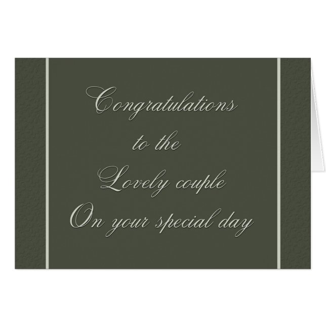 Ljärt Bröllop par Hälsningskort (Framsidan Horizontal)