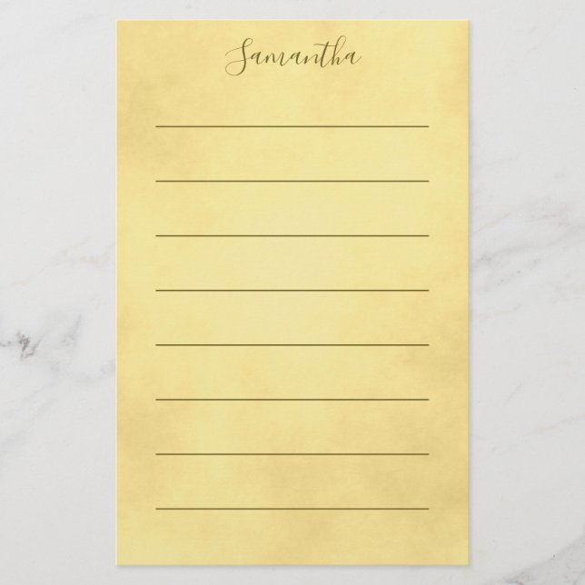 Ljärt golden Stationery Brevpapper (Framsida)