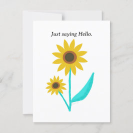 Ljärt Hand plockade Digital Sweet Solros Vykort