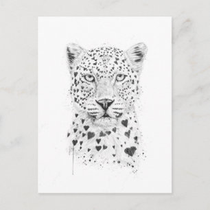 Ljärt leopard vykort