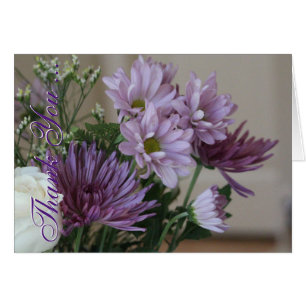 Ljärt Mauve och Lila Flowved Hälsningskort