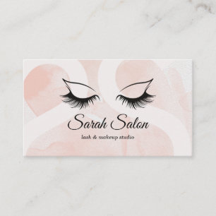Ljärt vackert lash Dusty Rosa Black-skript Visitkort
