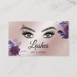 Ljärt vackra Öga Brows Vintage blommigt Visitkort