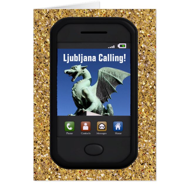 Ljubljana Calling Hälsningskort (Framsidan)