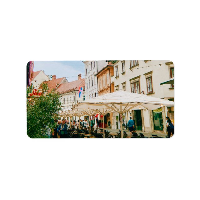 Ljubljana Cityscape Adressetikett (Framsidan)