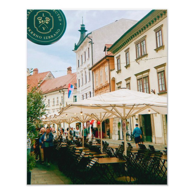 Ljubljana Cityscape Fototryck (Framsidan)