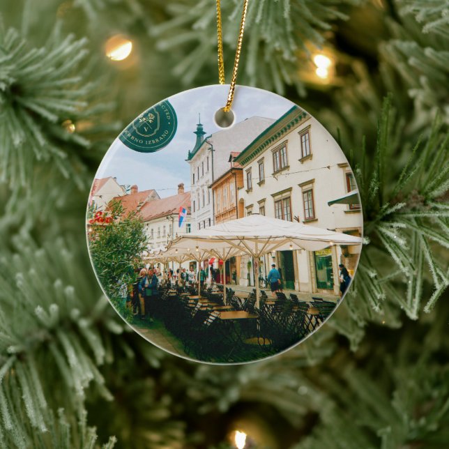 Ljubljana Cityscape Julgransprydnad Keramik (Träd)
