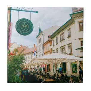 Ljubljana Cityscape Kakelplatta