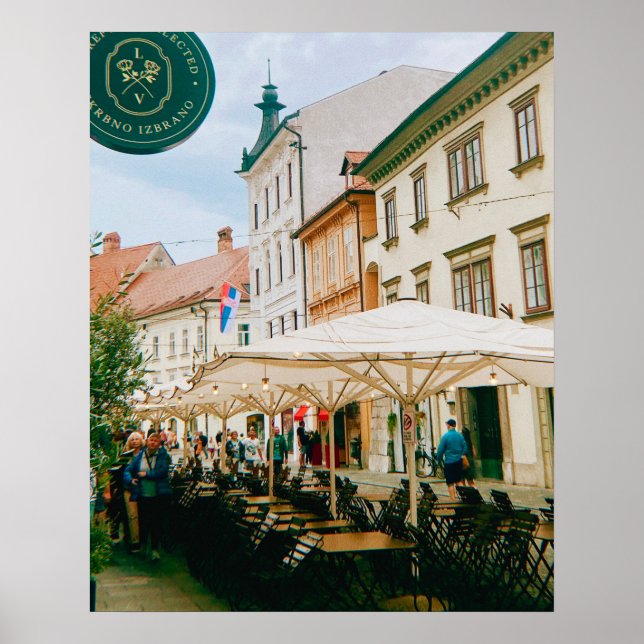 Ljubljana Cityscape Poster (Framsidan)