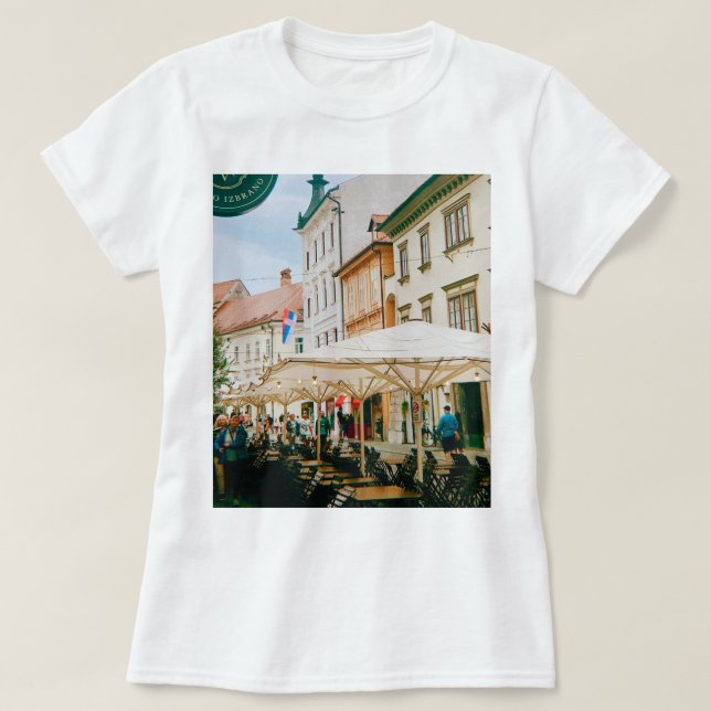 Ljubljana Cityscape T Shirt (Design framsida)