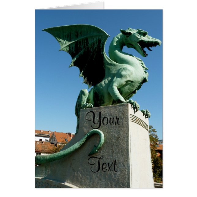 Ljubljana Dragon Hälsningskort (Framsidan)