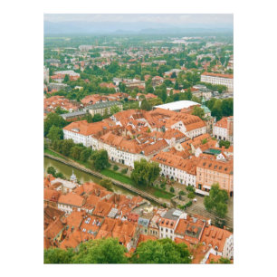 Ljubljana från ovan fototryck