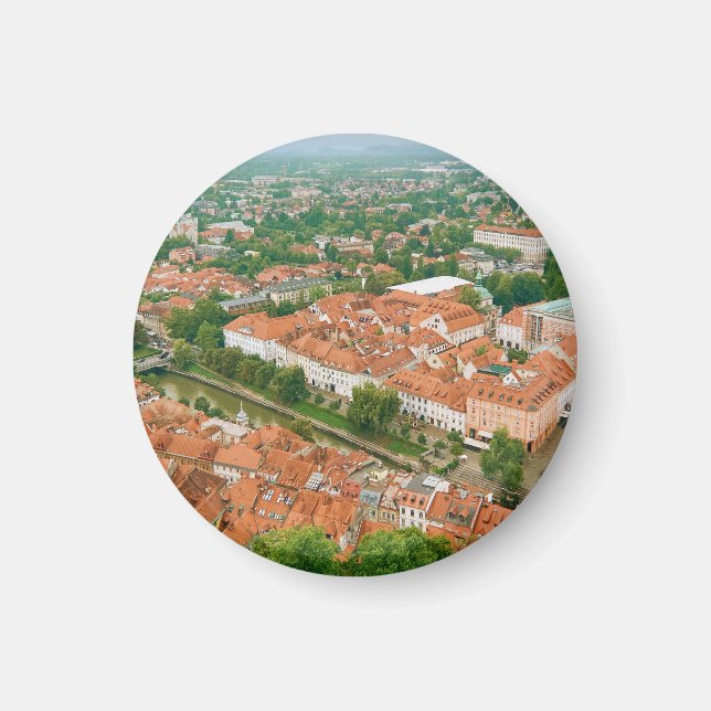 Ljubljana från ovan magnet (Framsidan)