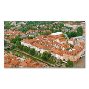 Ljubljana från ovan magnetiska visitkort