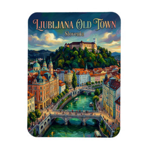 Ljubljana Gamla Stan Slovenien Magnet
