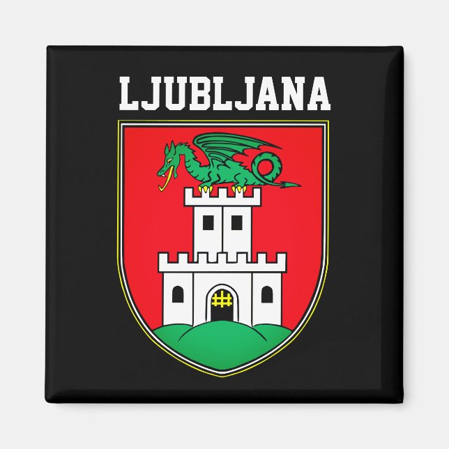 Ljubljana jackar om arm - SLOVENIEN Magnet (Framsidan)
