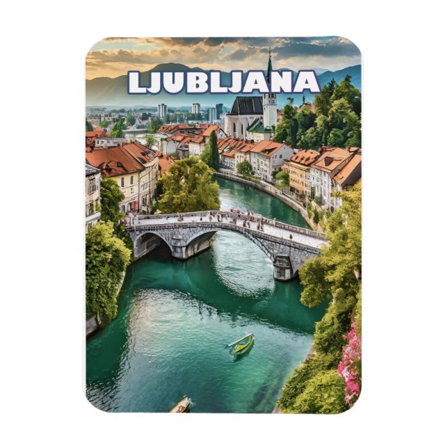 Ljubljana, joyau slovène magnet (Vertikal)