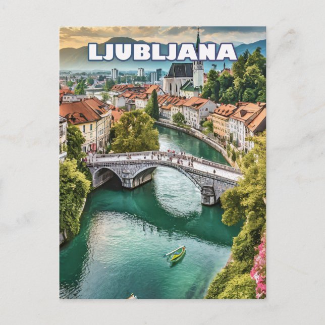 Ljubljana, joyau slovène vykort (Framsida)